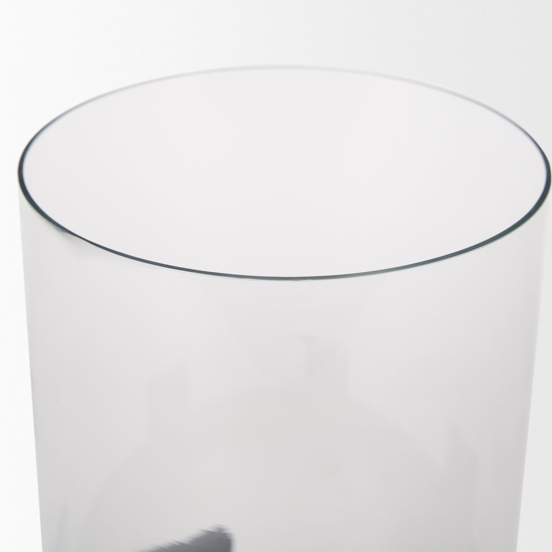Price Small Matte Black Metal w/ Glass Hurricane Candle Holder Decor Mercana