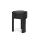Riya Solid Black Wooden Stool Living Room Mercana