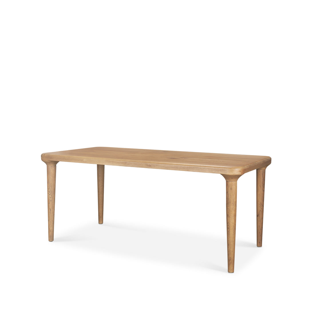 Suvan 72L Light Brown Rectangular Oak Wood Dining Table Dining Room Mercana