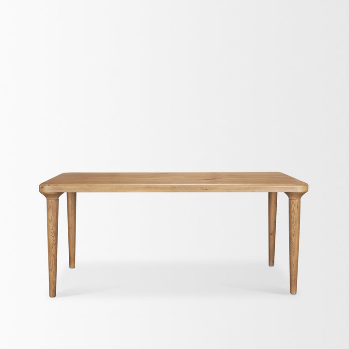Suvan 72L Light Brown Rectangular Oak Wood Dining Table Dining Room Mercana