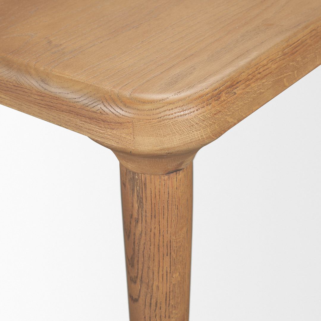 Suvan 72L Light Brown Rectangular Oak Wood Dining Table Dining Room Mercana