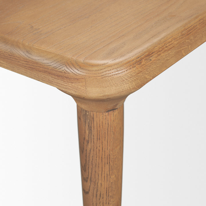 Suvan 72L Light Brown Rectangular Oak Wood Dining Table Dining Room Mercana