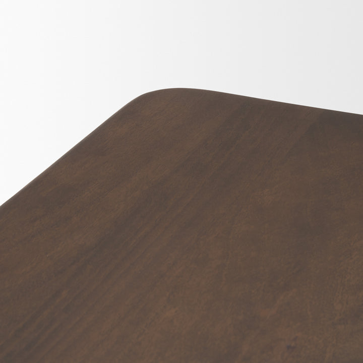 Suvan 84L Medium Dark Brown Rectangular Wood Dining Table Dining Room Mercana