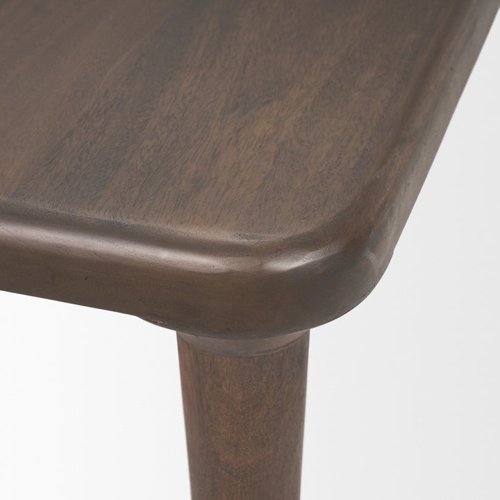 Suvan 84L Medium Dark Brown Rectangular Wood Dining Table Dining Room Mercana