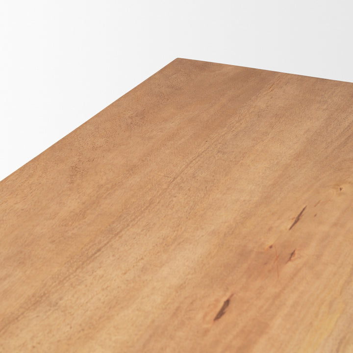 Suke Rectangular Natural Wood Trestle Dining Table Dining Room Mercana