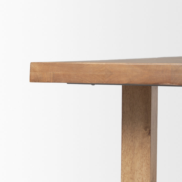 Suke Rectangular Natural Wood Trestle Dining Table Dining Room Mercana