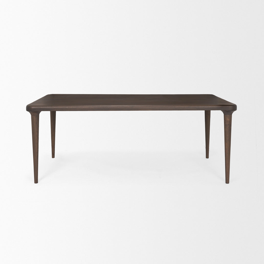 Suvan 72L Medium-Dark Brown Rectangular Wood Dining Table Dining Room Mercana