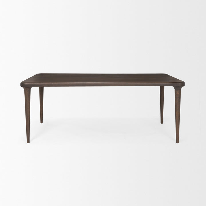 Suvan 72L Medium-Dark Brown Rectangular Wood Dining Table Dining Room Mercana