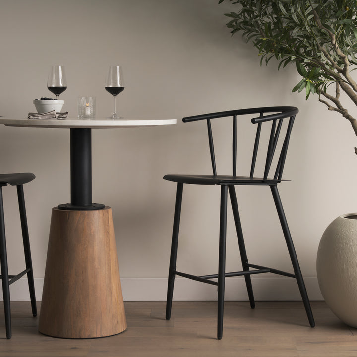 Colin Black Metal Counter Stool Dining Room Mercana