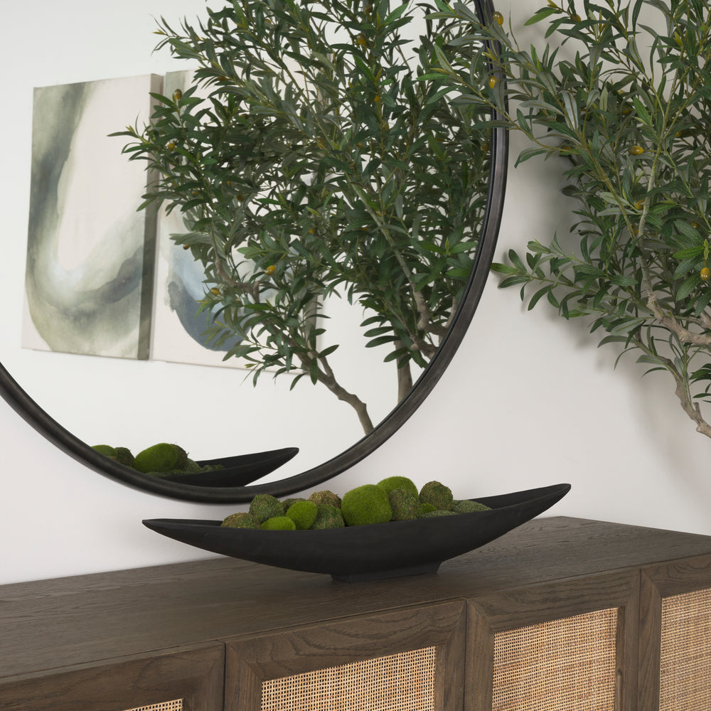Piero Small Matte Black Metal Decorative Bowl Decor Mercana