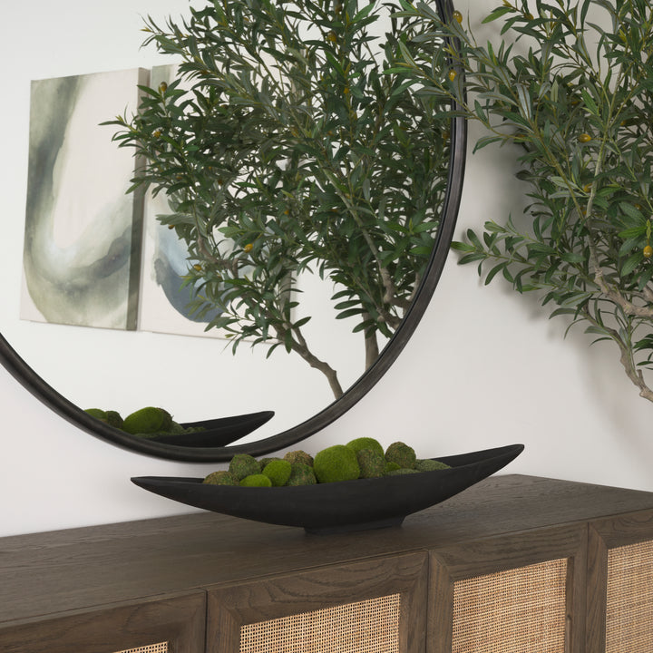 Piero Small Matte Black Metal Decorative Bowl Decor Mercana