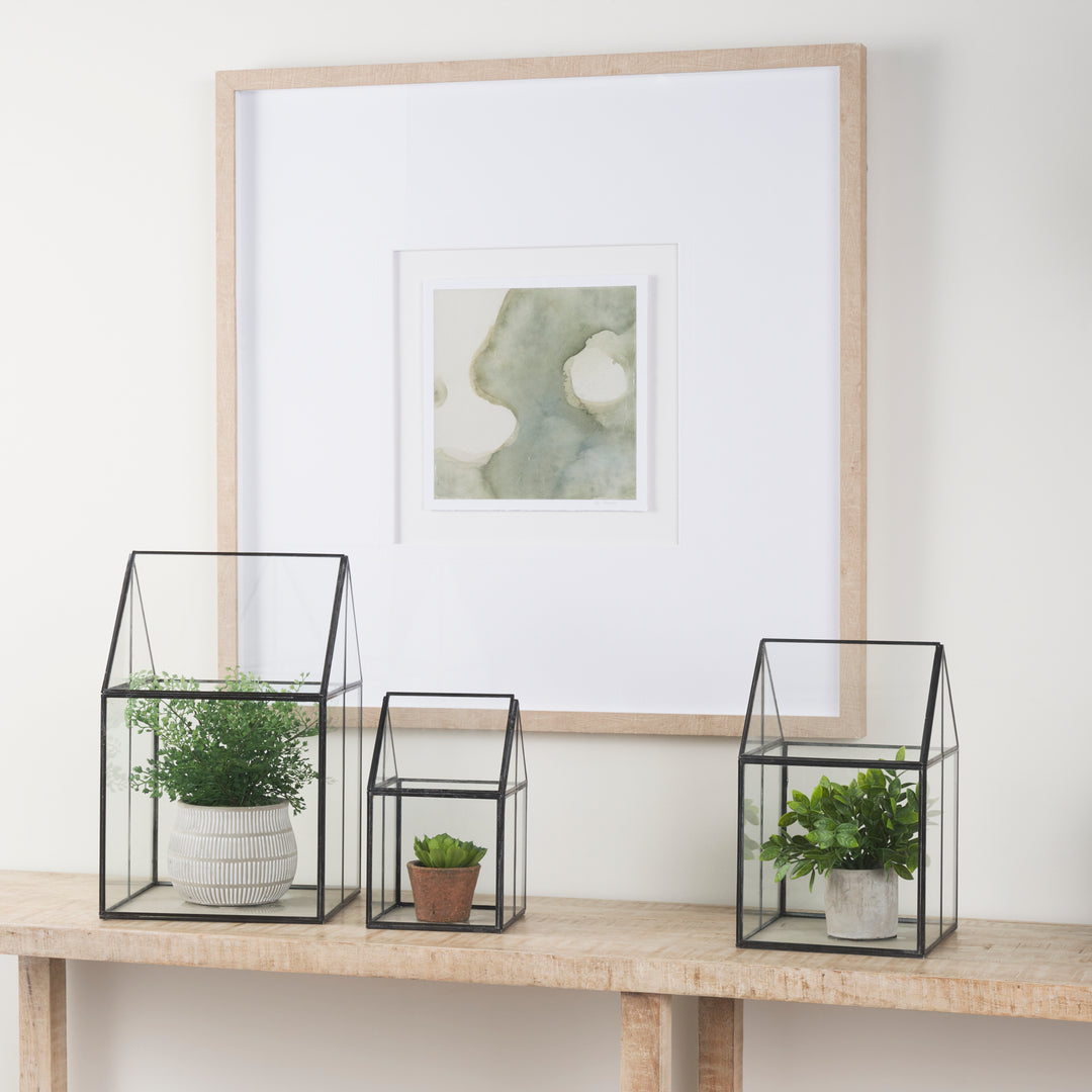 Sikes (Medium) Hut Terrarium W/Glass Base Decor Mercana