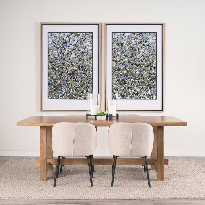 Suke Rectangular Natural Wood Trestle Dining Table Dining Room Mercana