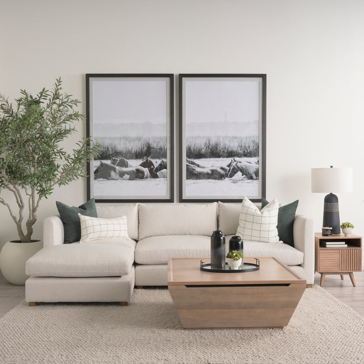 Wyatt Brown Wood Angular Coffee Table Living Room Mercana