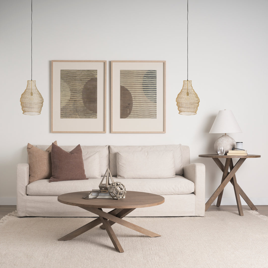 Halycon Gold Mesh and Iron Pendant Light Decor Mercana