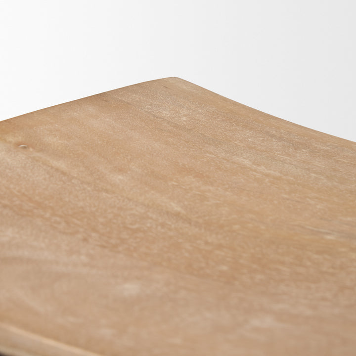 Taniel Light Brown Wood w/ Black Metal Counter Stool Dining Room Mercana