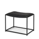Taniel Black Leather w/ Black Metal Stool Living Room Mercana