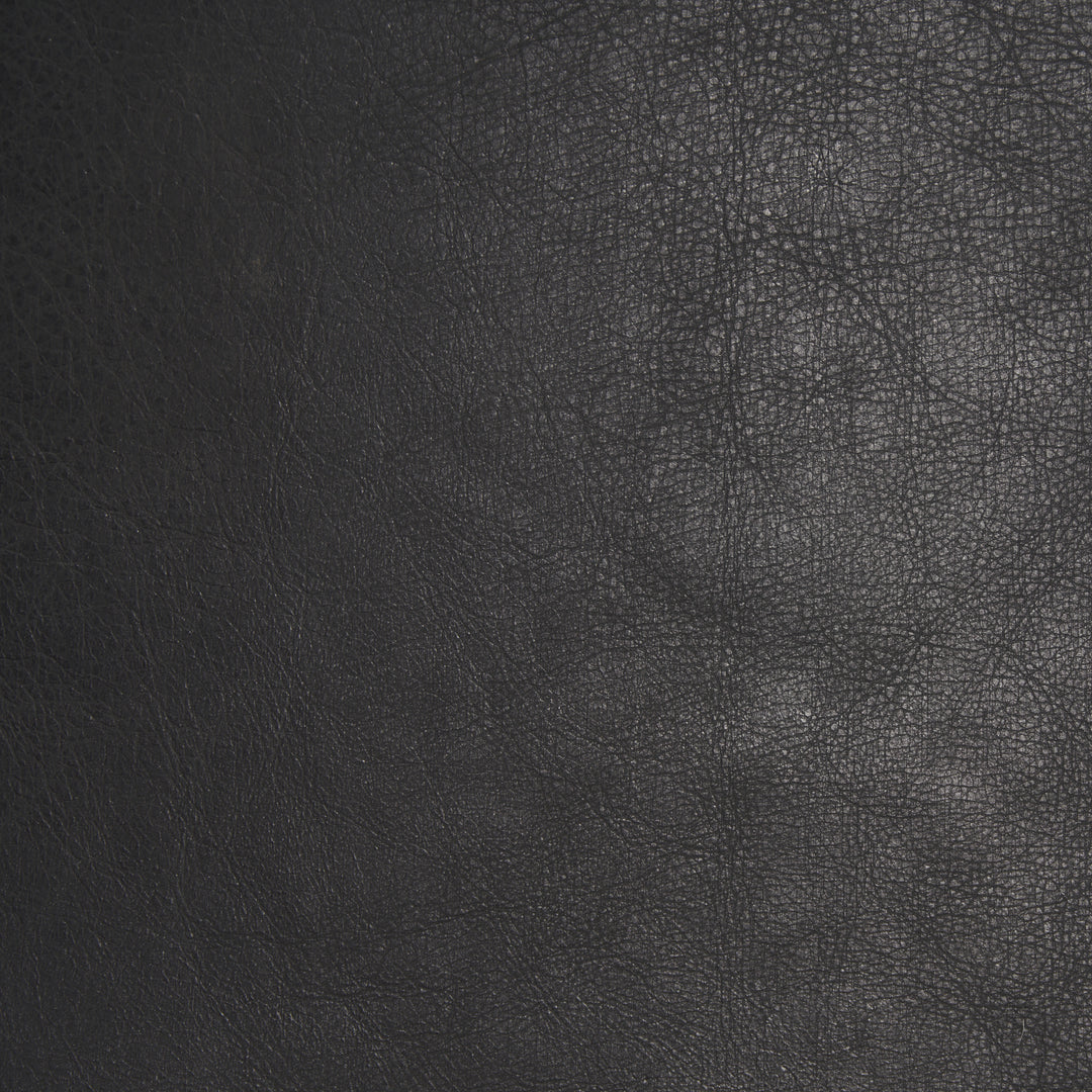 Taniel Black Leather w/ Black Metal Stool Living Room Mercana