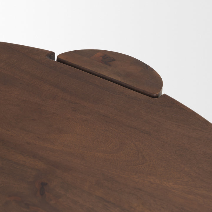 Tammar Round Wood w/ Tapered Legs Coffee Table Living Room Mercana