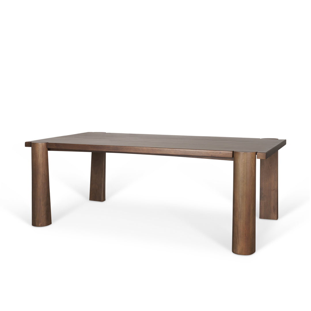 Tammar Rectangular Brown Wood w/ Tapered Legs Dining Table Dining Room Mercana