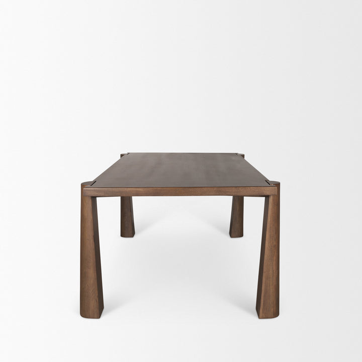 Tammar Rectangular Brown Wood w/ Tapered Legs Dining Table Dining Room Mercana