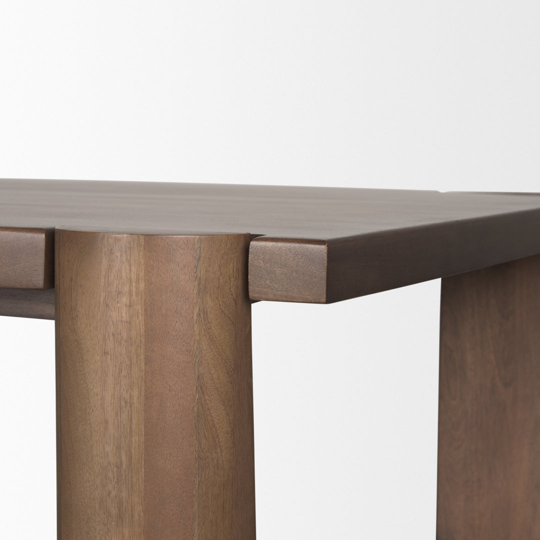 Tammar Rectangular Brown Wood w/ Tapered Legs Dining Table Dining Room Mercana