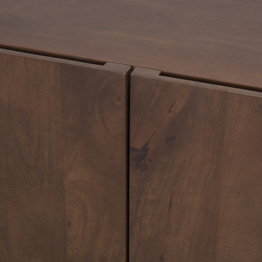 Tammar Brown Wood 4-Door Sideboard Dining Room Mercana