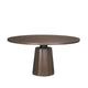 Swanson Brown Wood Round Pedestal Dining Table Dining Room Mercana Dark Brown
