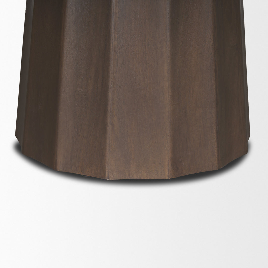 Swanson 60" Dark Brown Wood Round Pedestal Dining Table Dining Room Mercana
