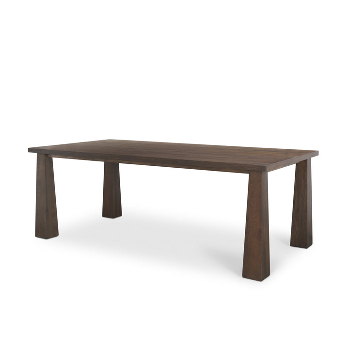 Wolcott Rectangular Dark Brown Solid Wood Dining Table Dining Room Mercana