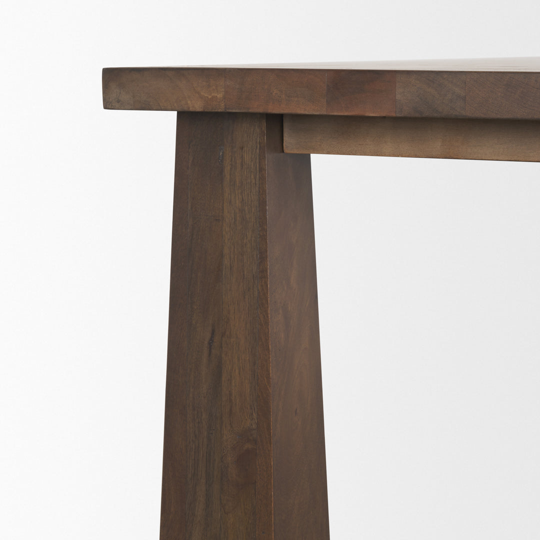 Wolcott Rectangular Dark Brown Solid Wood Dining Table Dining Room Mercana