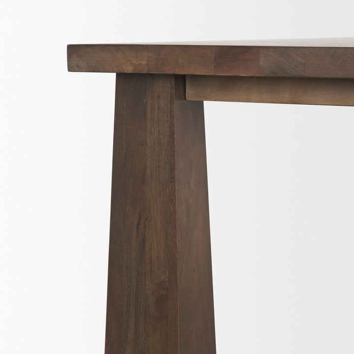 Wolcott Rectangular Dark Brown Solid Wood Dining Table Dining Room Mercana