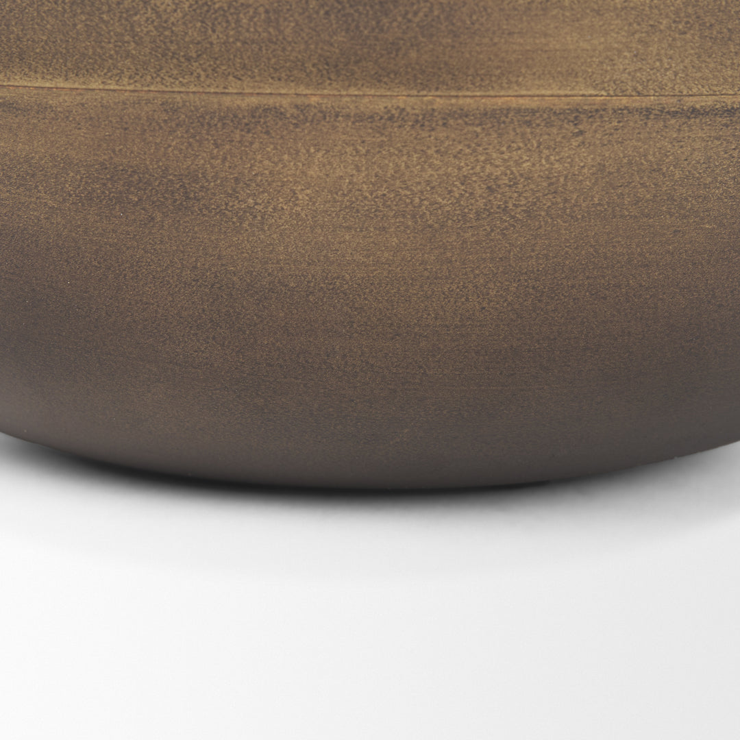 Tomiko Decorative Brass Finished Cast Aluminum Round Bowls Decor Mercana