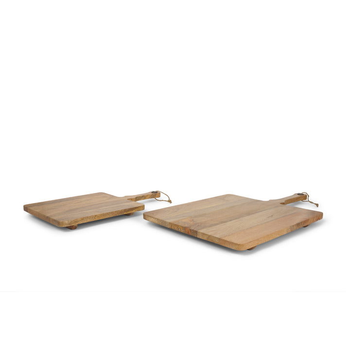 Khana Natural Solid Wood Square Serving Boards Decor Mercana