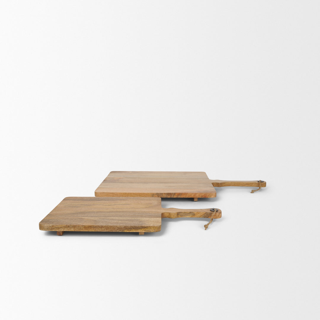 Khana Natural Solid Wood Square Serving Boards Decor Mercana