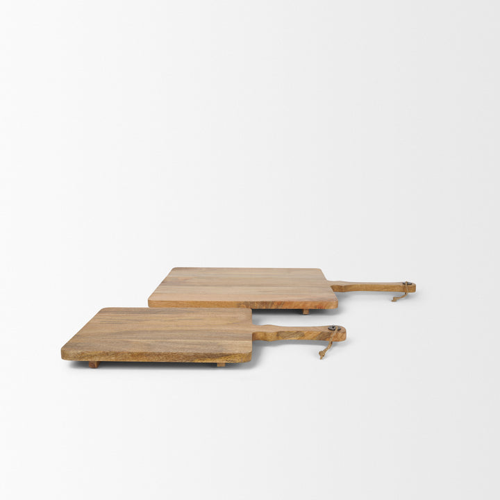 Khana Natural Solid Wood Square Serving Boards Decor Mercana