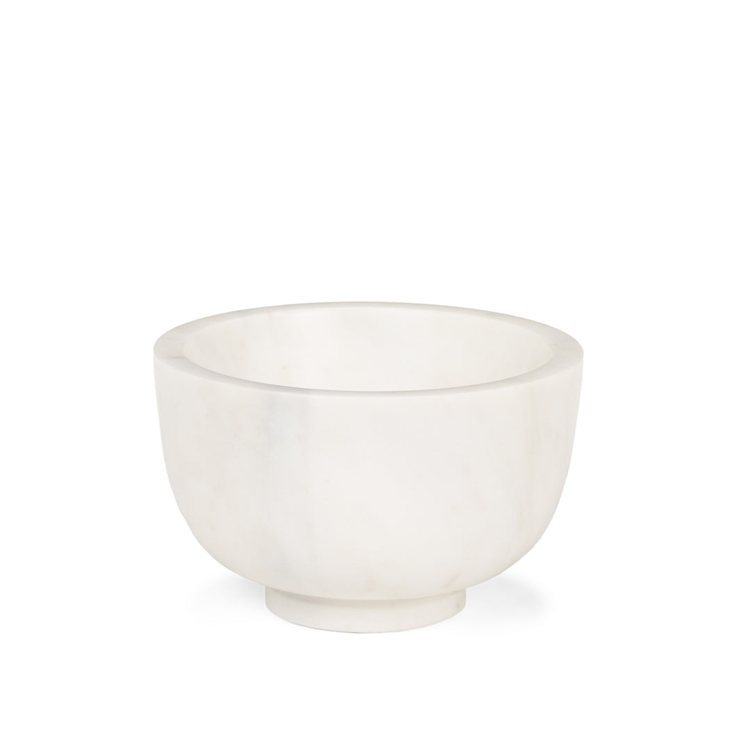 Katora Small Premium Solid White Marble Bowl Decor Mercana