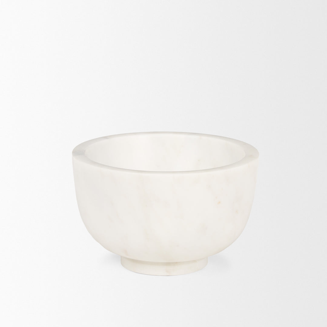 Katora Small Premium Solid White Marble Bowl Decor Mercana