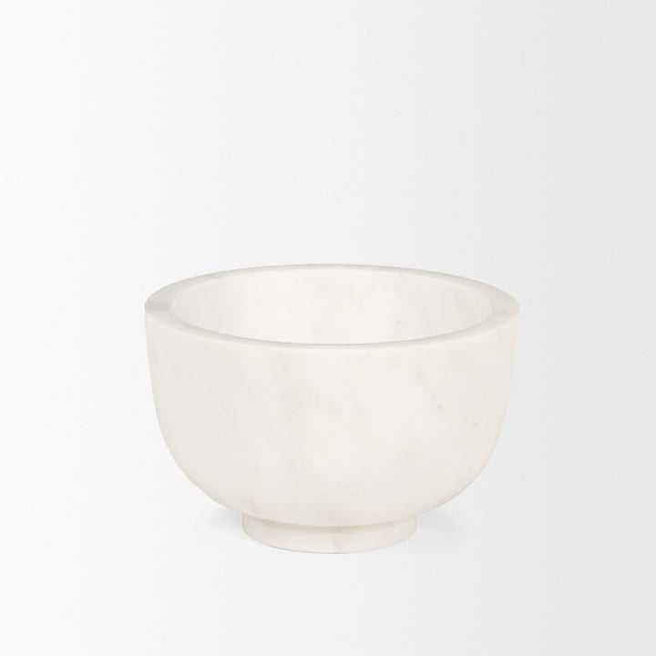 Katora Small Premium Solid White Marble Bowl Decor Mercana