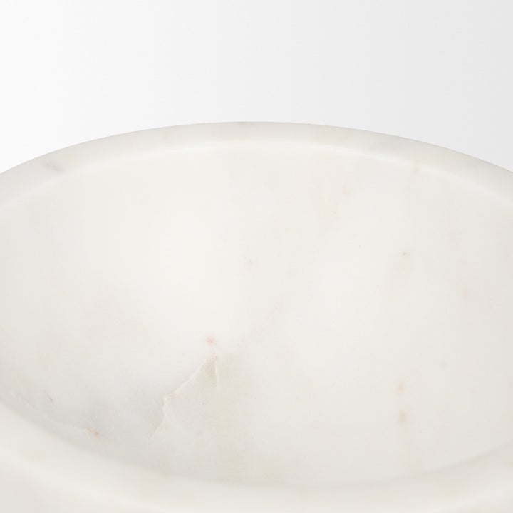 Katora Small Premium Solid White Marble Bowl Decor Mercana