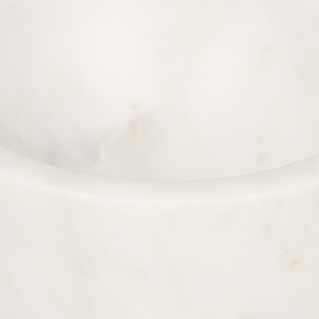 Katora Small Premium Solid White Marble Bowl Decor Mercana