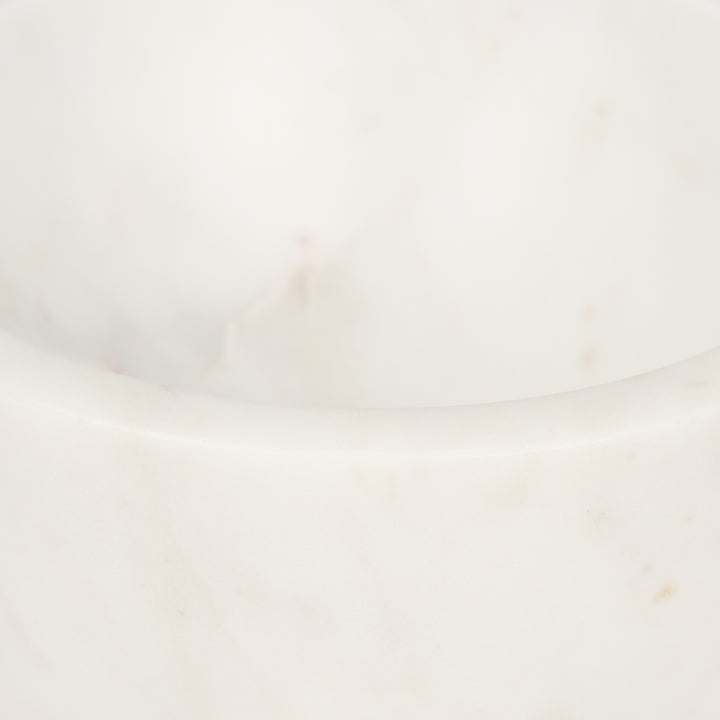 Katora Small Premium Solid White Marble Bowl Decor Mercana