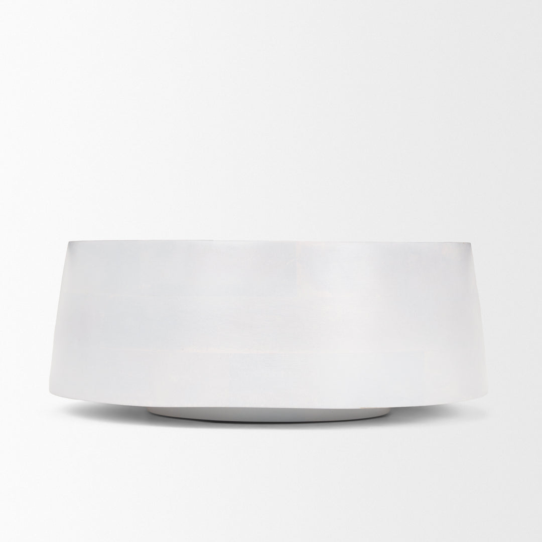 Kadara White Washed Solid Wood Decorative Bowl Decor Mercana