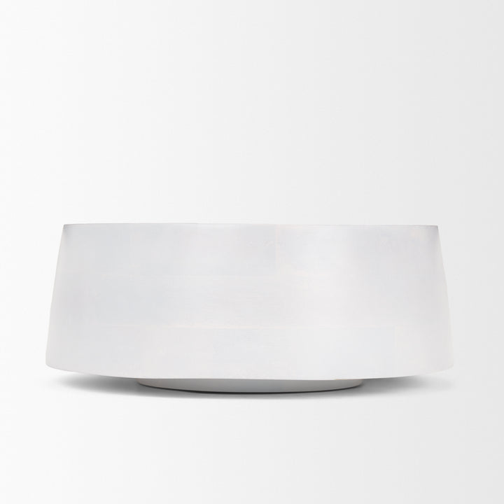 Kadara White Washed Solid Wood Decorative Bowl Decor Mercana