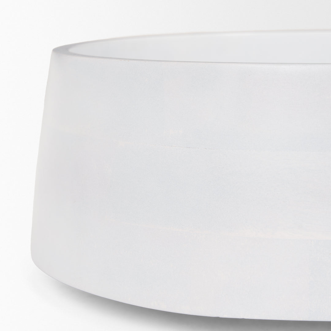 Kadara White Washed Solid Wood Decorative Bowl Decor Mercana