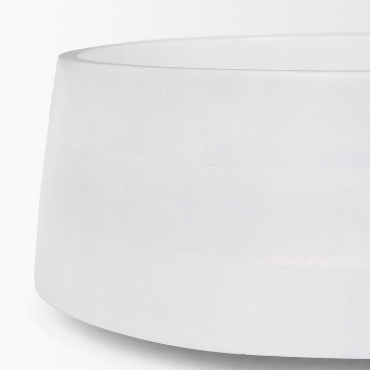 Kadara White Washed Solid Wood Decorative Bowl Decor Mercana