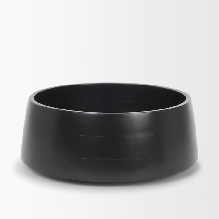Kadara Black Solid Wood Decorative Bowl Decor Mercana