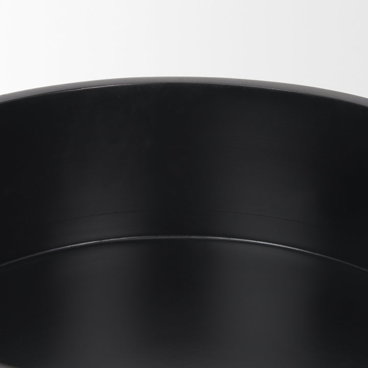 Kadara Black Solid Wood Decorative Bowl Decor Mercana