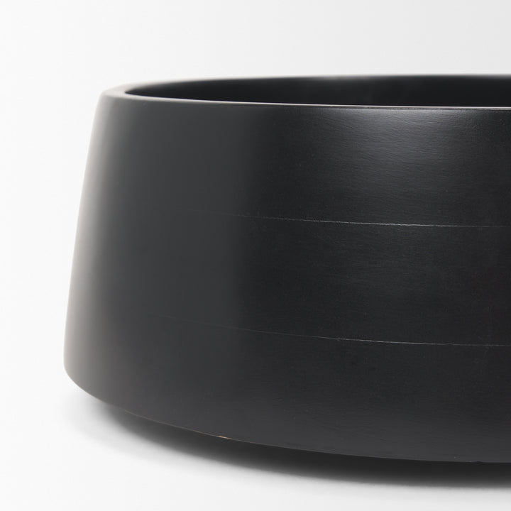 Kadara Black Solid Wood Decorative Bowl Decor Mercana