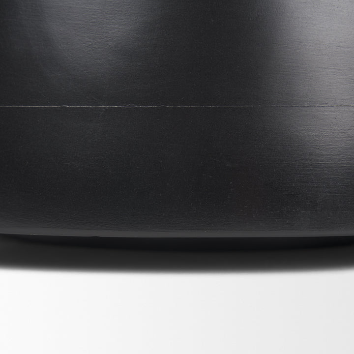 Kadara Black Solid Wood Decorative Bowl Decor Mercana
